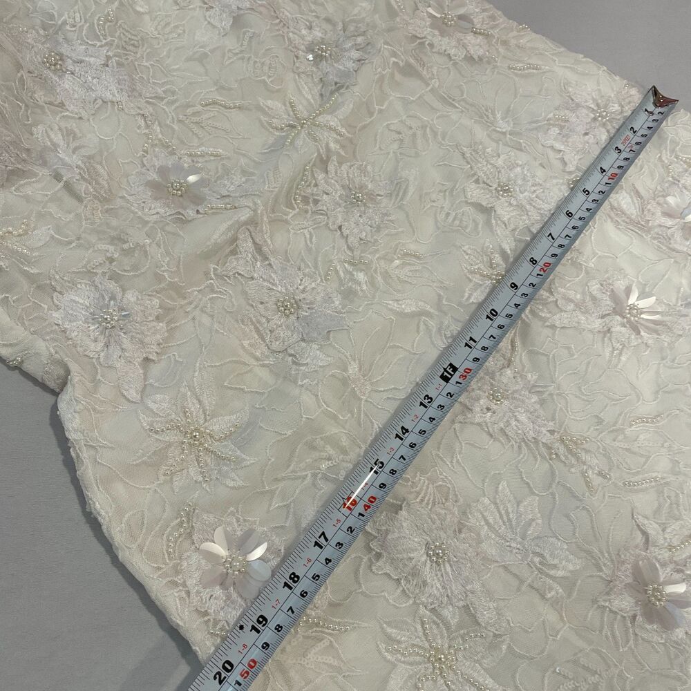 ~ BHLDN Lg 2in1 Bridal Dress Anthropologie Removable Puff-Sleeve Wedding Mini - Picture 6 of 16